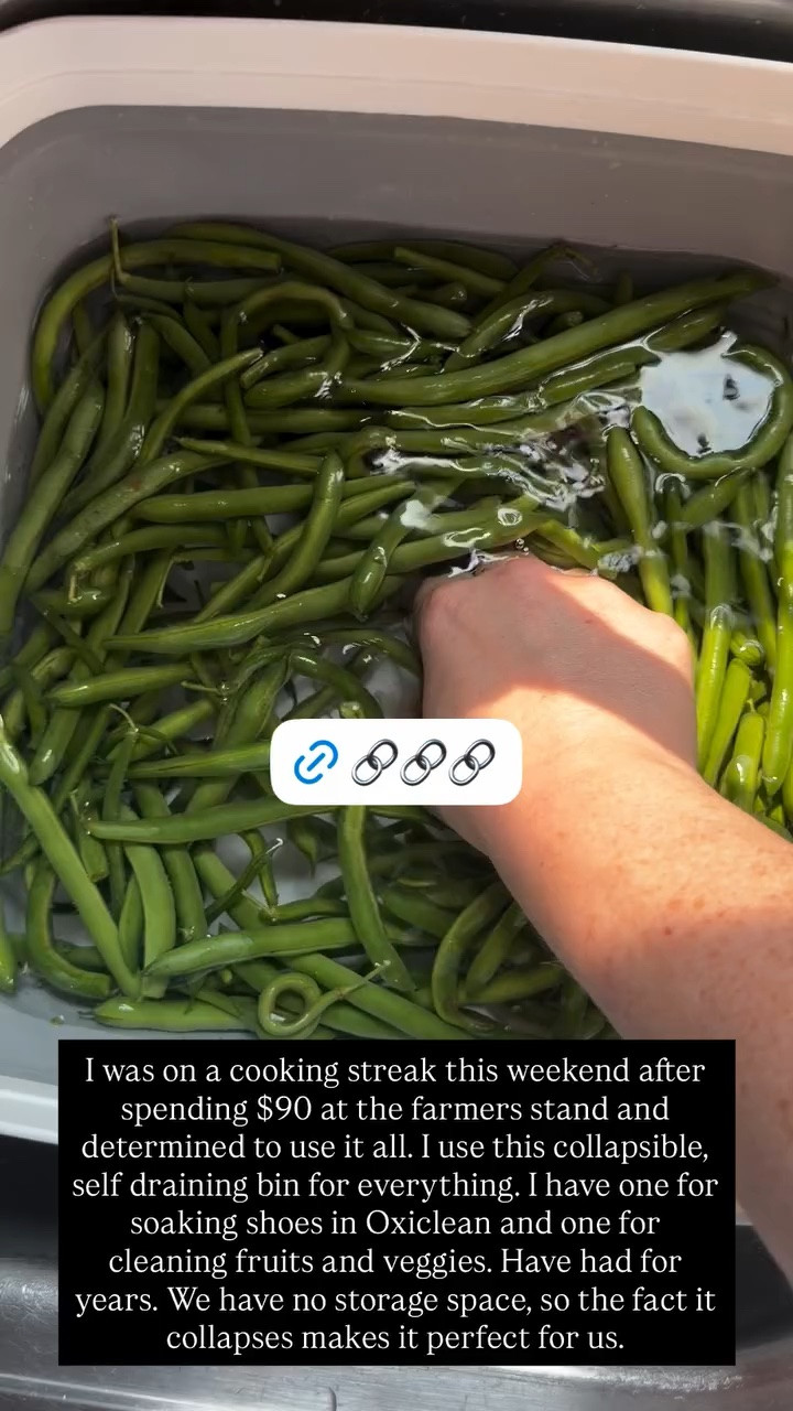 Love this collapsible, self-draining portable sink that folds flat! I use it for soaking/handwashing clothes and shoes, and have another one for soaking veggies!

#LTKHome