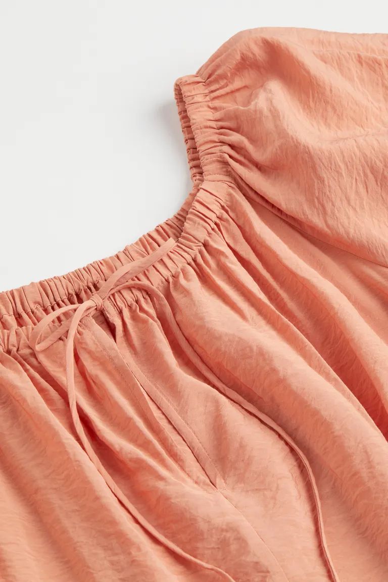 Off-the-shoulder Puff-sleeved Dress | H&M (US)