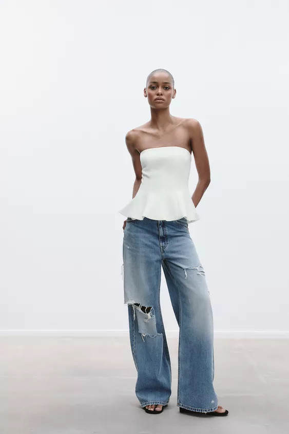 PEPLUM TUBE TOP | Zara US