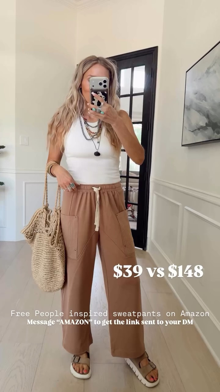$39 vs $148 Free People inspired sweatpants on Amazon🙌🏼

These feel so comfy but you look so put together. I love wearing these when I’m traveling 🤍

Wearing my tts // small

5’5” // 120 lbs

#LTKootd #LTKTravel #LTKdayinmylife