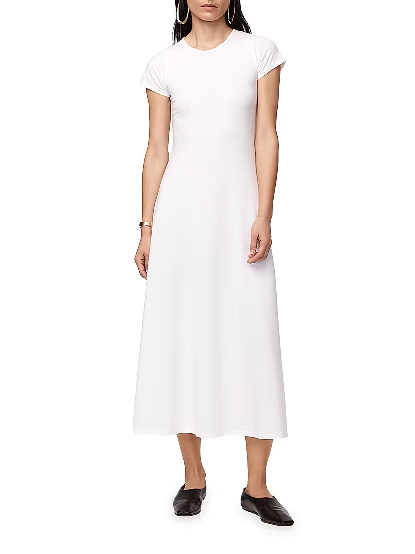 Short-Sleeve Jersey Midi-Dress | Saks Fifth Avenue