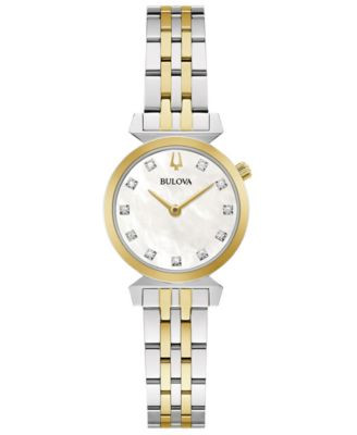 Women's Classic Regatta Diamond-Accent Two-Tone Stainless Steel Bracelet Watch 24mm | Macy's