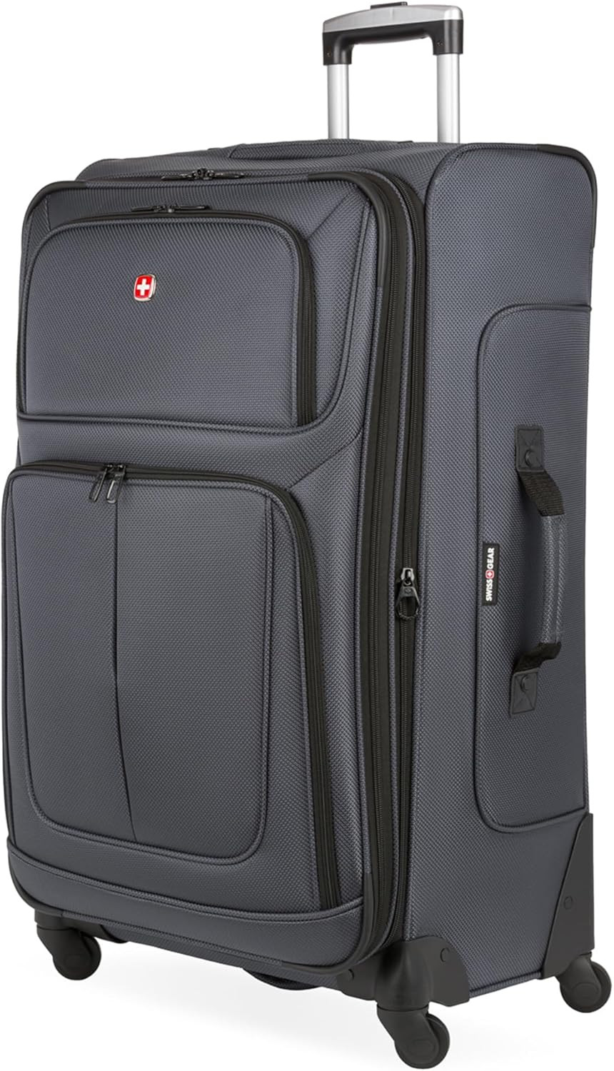 SwissGear Sion Softside Expandable Luggage – Large Checked Suitcase with 360 Degree Wheels & Re... | Amazon (US)