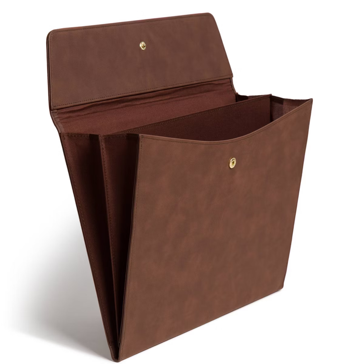 U Brands File Organizer Brown Pleather: Polyurethane File Holder, No Assembly Required, 14.5" Hei... | Target