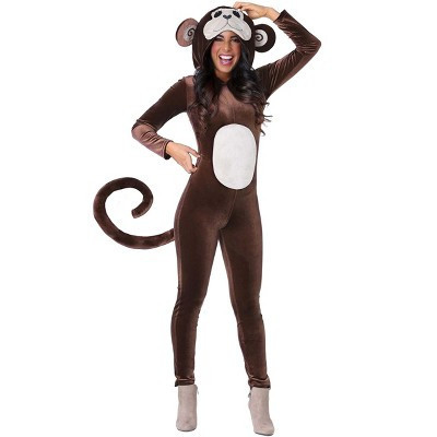 HalloweenCostumes.com Medium Women Jumpsuit Monkey Around Costume for Women, Brown/Brown | Target