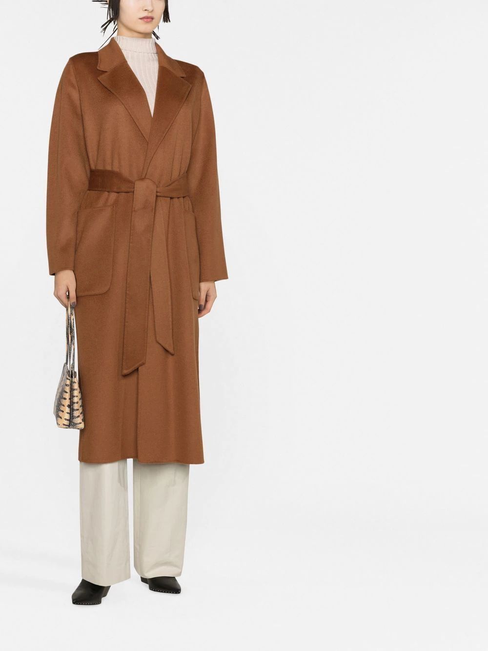 IVY & OAK Belted wool-felt mid-length Coat - Farfetch | Farfetch Global