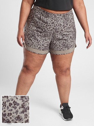 Printed Mesh Racer Run Short 4" | Athleta