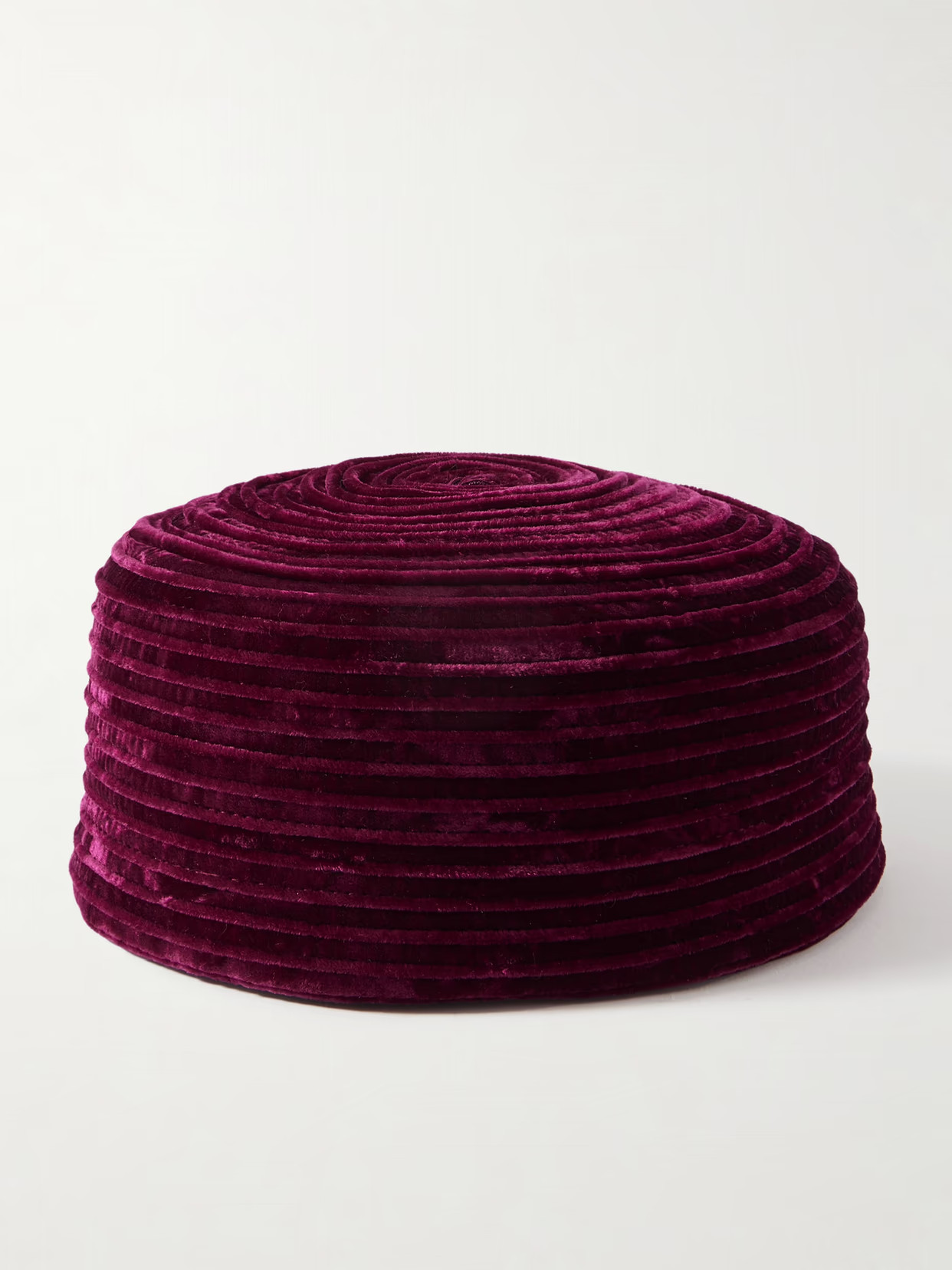 Gigi Burris - Lauren Silk-blend Velvet Pillbox Hat - Burgundy | NET-A-PORTER (UK & EU)