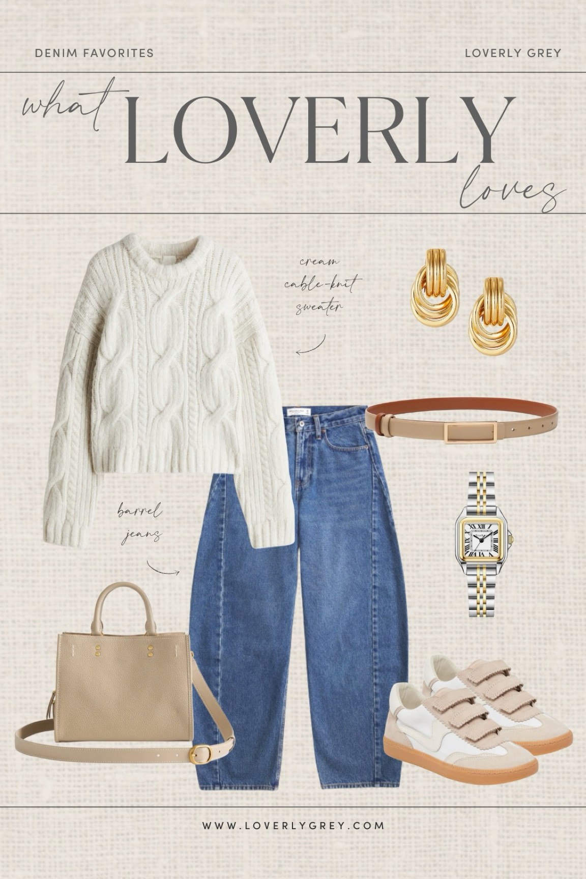 I have been loving styling these barrel jeans lately! 

Loverly Grey, barrel jeans, Abercrombie, cable-knit sweater, cream sweater, neutral sneakers 

#LTKStyleTip #LTKSeasonal