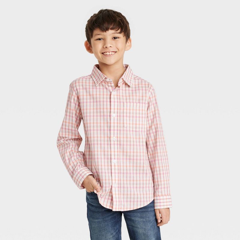 Boys' Long Sleeve Button-Down Shirt - Cat & Jack™ | Target