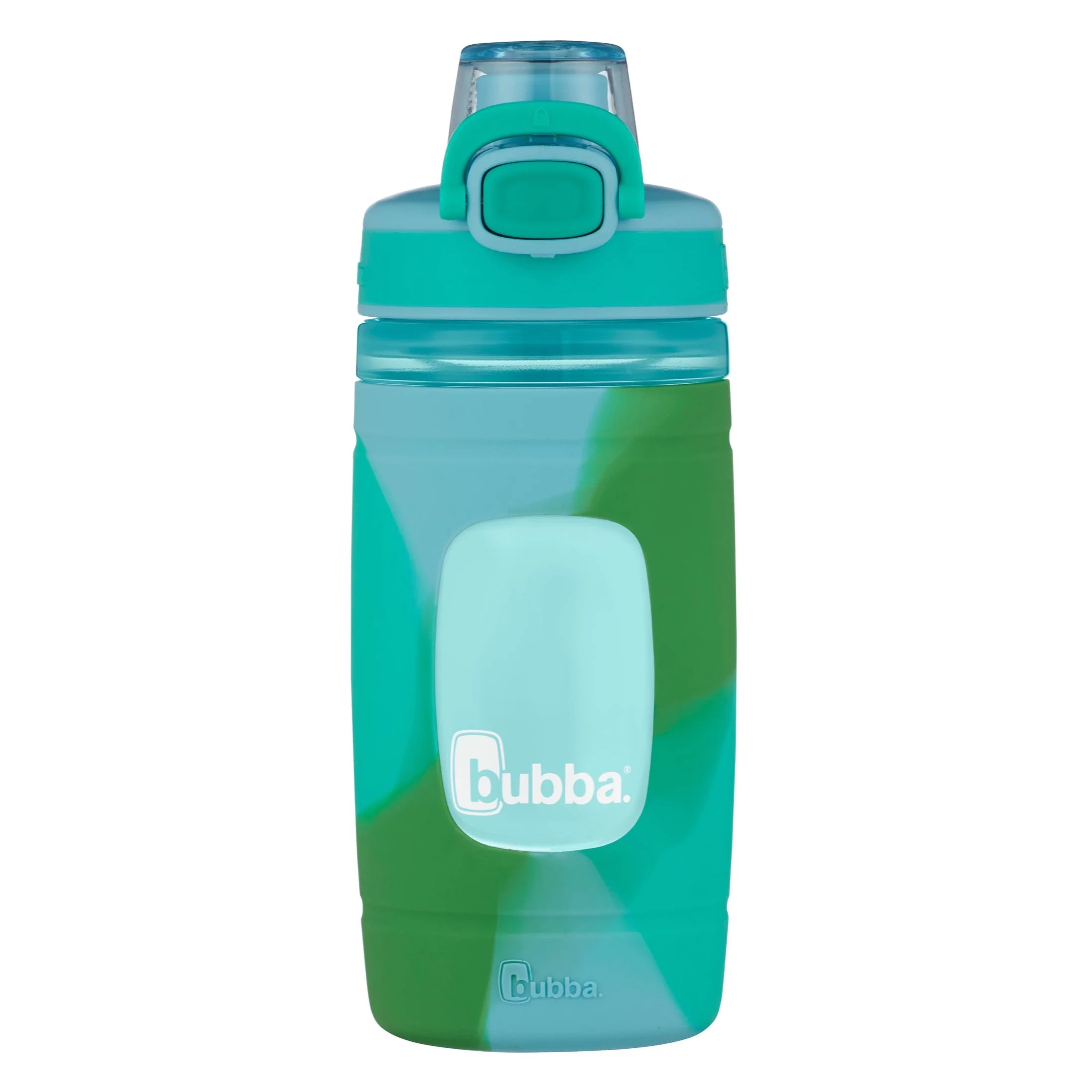 Bubba Flo Kids 16 oz Teal and Green Plastic Water Bottle with Wide Mouth Lid | Walmart (US)