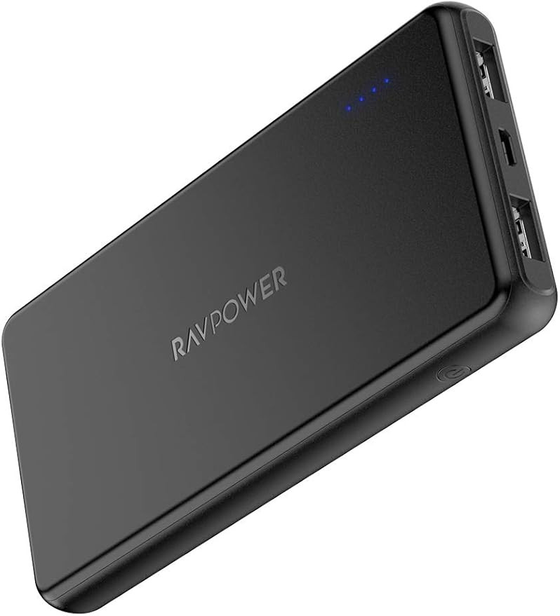 Portable Charger RAVPower 10000mAh Power Bank Dual USB Ports Battery Pack Ultra Slim Total 3.4A i... | Amazon (US)