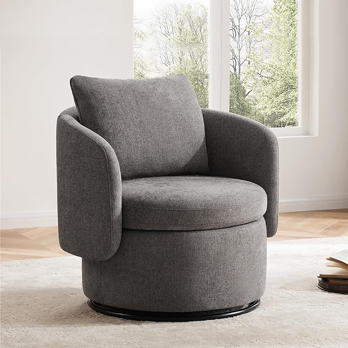 Swivel Accent Chair Living Room Barrel Armchair with Storage Modern Style for Bedroom Reading Wai... | Amazon (US)