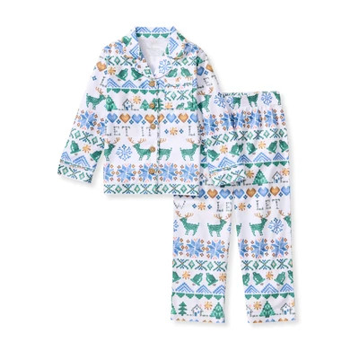 Let It Snow Flannel Family Matching Kids Pajama Set | Burt's Bees Baby