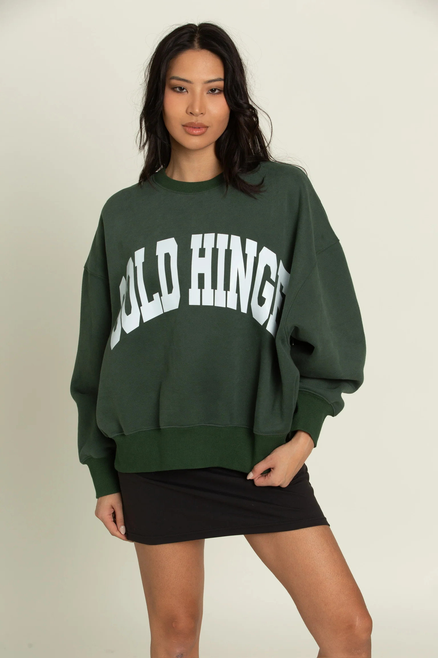 Dark Green GH Wide Arm Sweatshirt | Gold Hinge