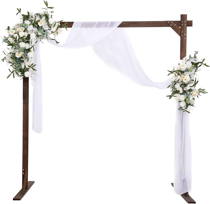 SHUOTAO 7.2FT Wooden Arch, Wedding Arch for Ceremony, Gorgeous Wooden Arbor Decoration, Wedding A... | Amazon (US)