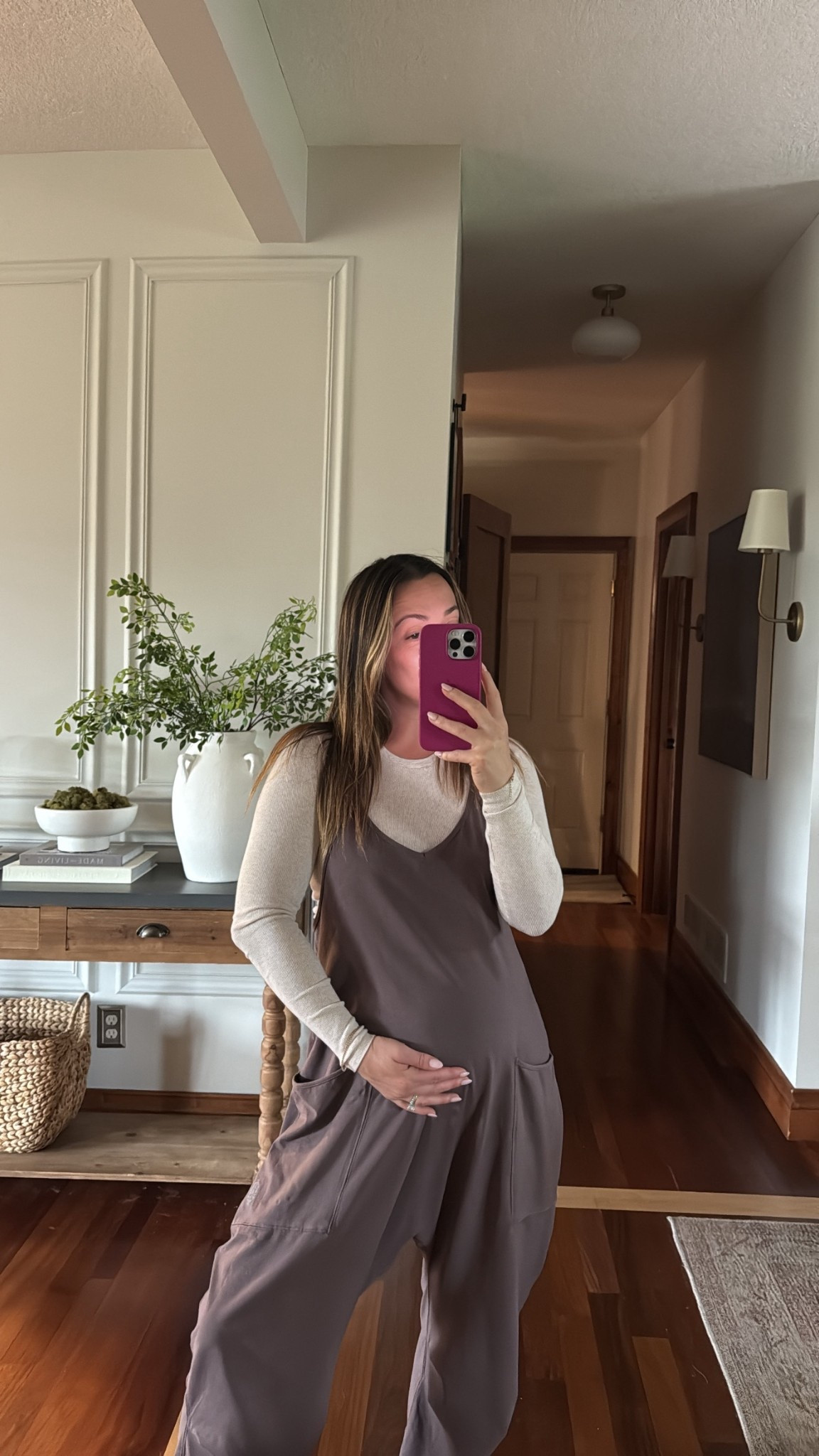 Living in this Free People romper at 27 weeks pregnant & definitely room to grow! Great option for a maternity staple.  Wearing xs in both!

#LTKActive #LTKBump #LTKStyleTip