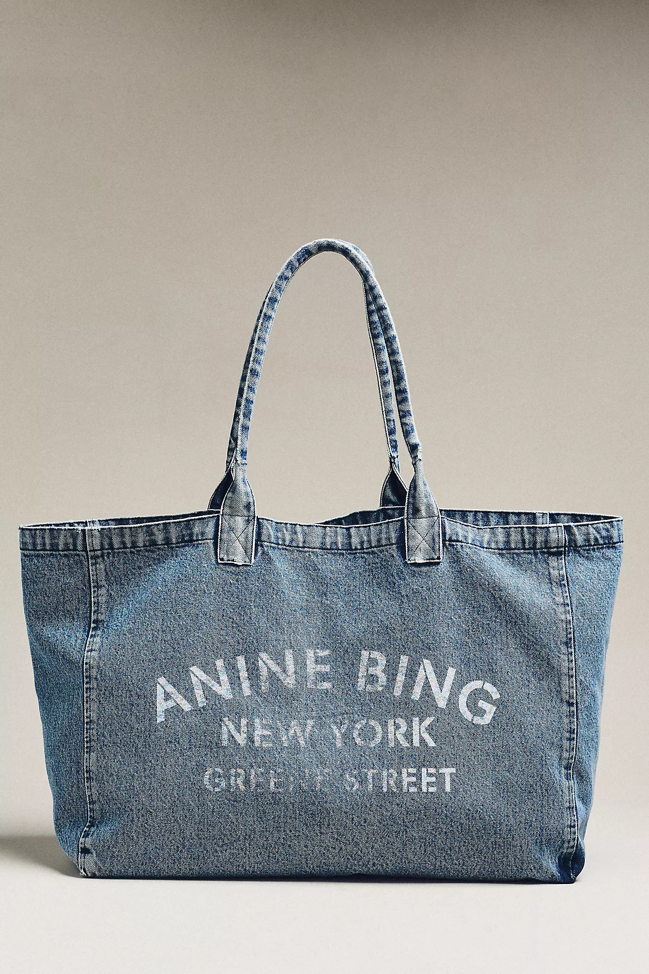 Anine Bing Leo Denim Tote Bag | Anthropologie (US)