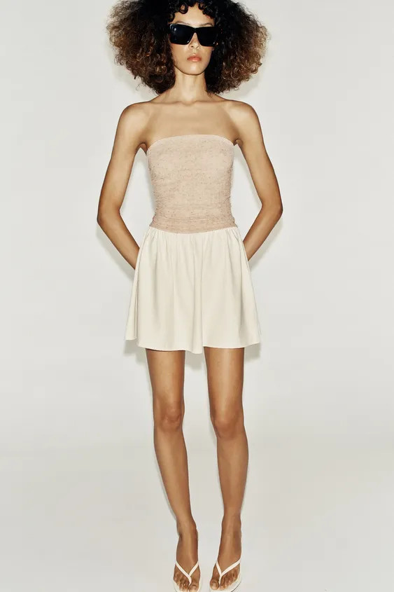 SHORT COMBINATION DRESS | Zara US
