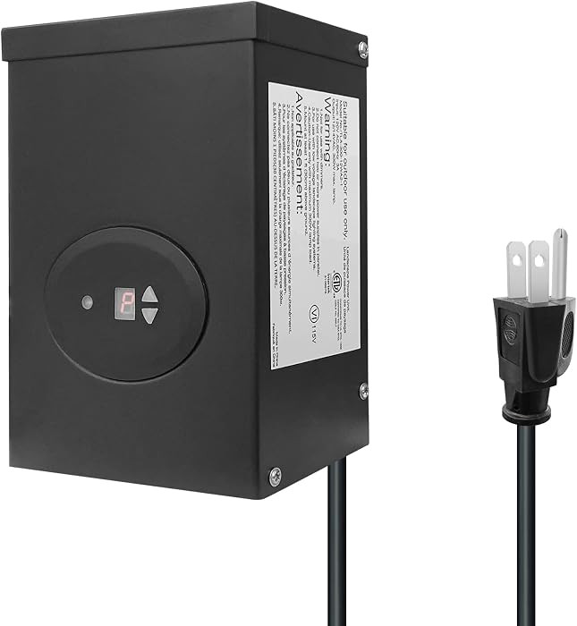 ETL Listed 300W Low Voltage Transformer for Landscape Lighting with Timer and Photocell Sensor, 1... | Amazon (US)