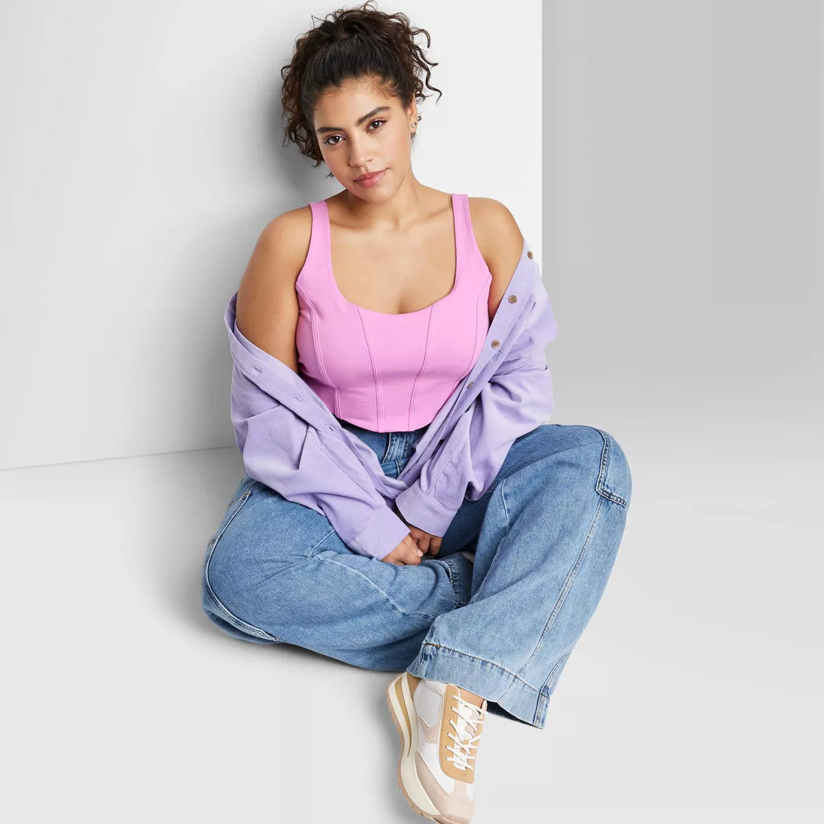 Women's Seamed Corset Tank Top - Wild Fable™ | Target