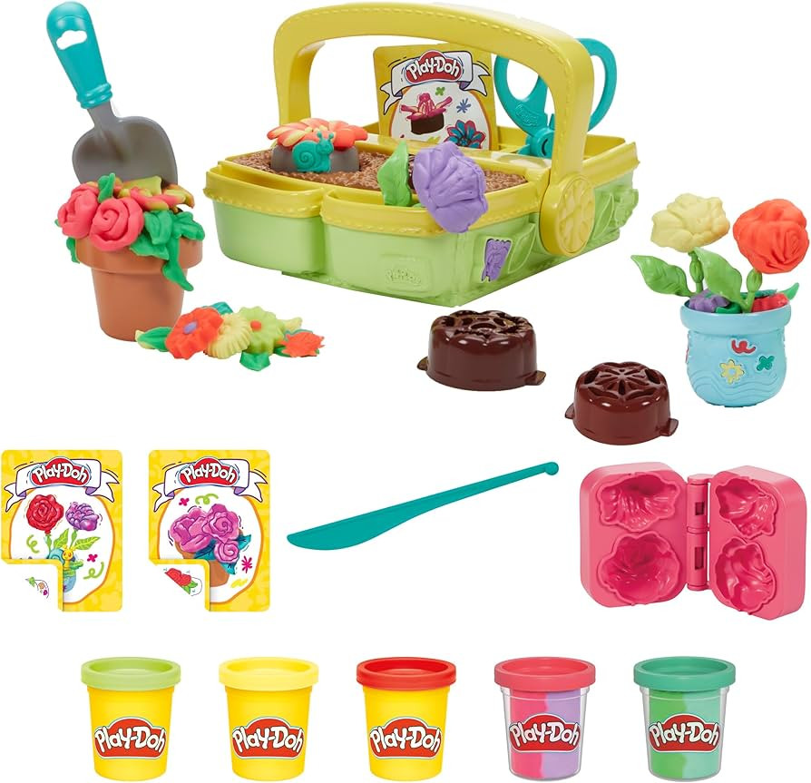 Play-Doh Blooming Flower Garden Toy Playset, Nature Pretend Play, Kids Arts & Crafts Ages 3+ | Amazon (US)