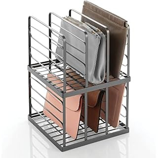 Amazon.com: mDesign Metal Divided Stackable Purse Organizer for Closets, Bedrooms, Dressers, Shel... | Amazon (US)