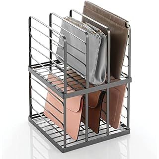 Amazon.com: mDesign Metal Divided Stackable Purse Organizer for Closets, Bedrooms, Dressers, Shel... | Amazon (US)