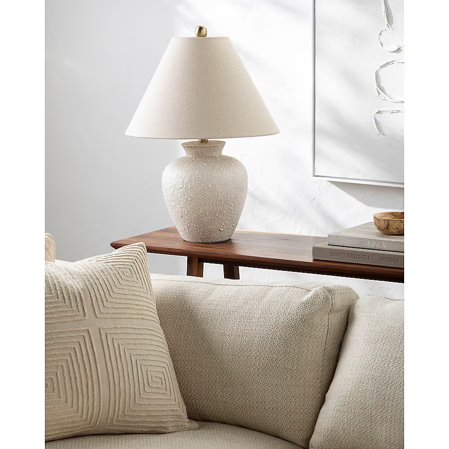 Livabliss Dalle 14-in Off-white On/Off Switch Table Lamp with Linen ShadeItem #6275344 |Model #AL... | Lowe's