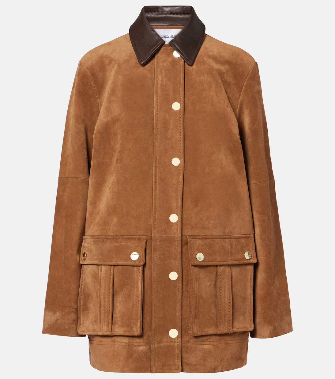Suz leather-trimmed suede jacket | Mytheresa (UK)