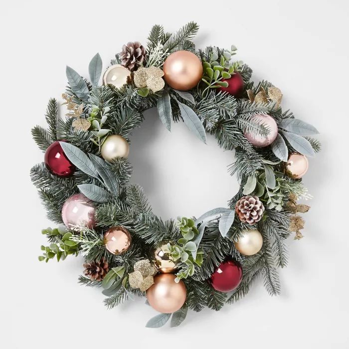 Target/Home/Home Decor/Artificial Flowers & Plants/Wreaths‎22in Mixed Artificial Pine Christmas... | Target