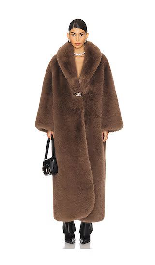 GIUSEPPE DI MORABITO Faux Fur Coat in Brown - Brown. Size M | Revolve Clothing (Global)