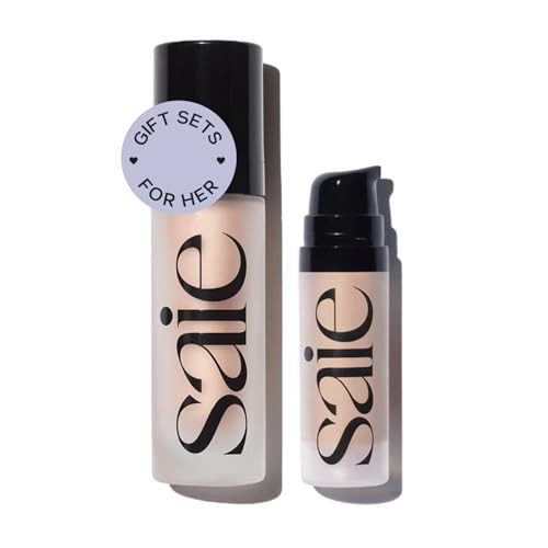 Saie Glowy Super Gel Warmglow Duo - Lightweight Illuminator & Makeup Primer for Glowing Skin - Soft Warm Gold (1 oz & 0.5 oz) | Amazon (US)