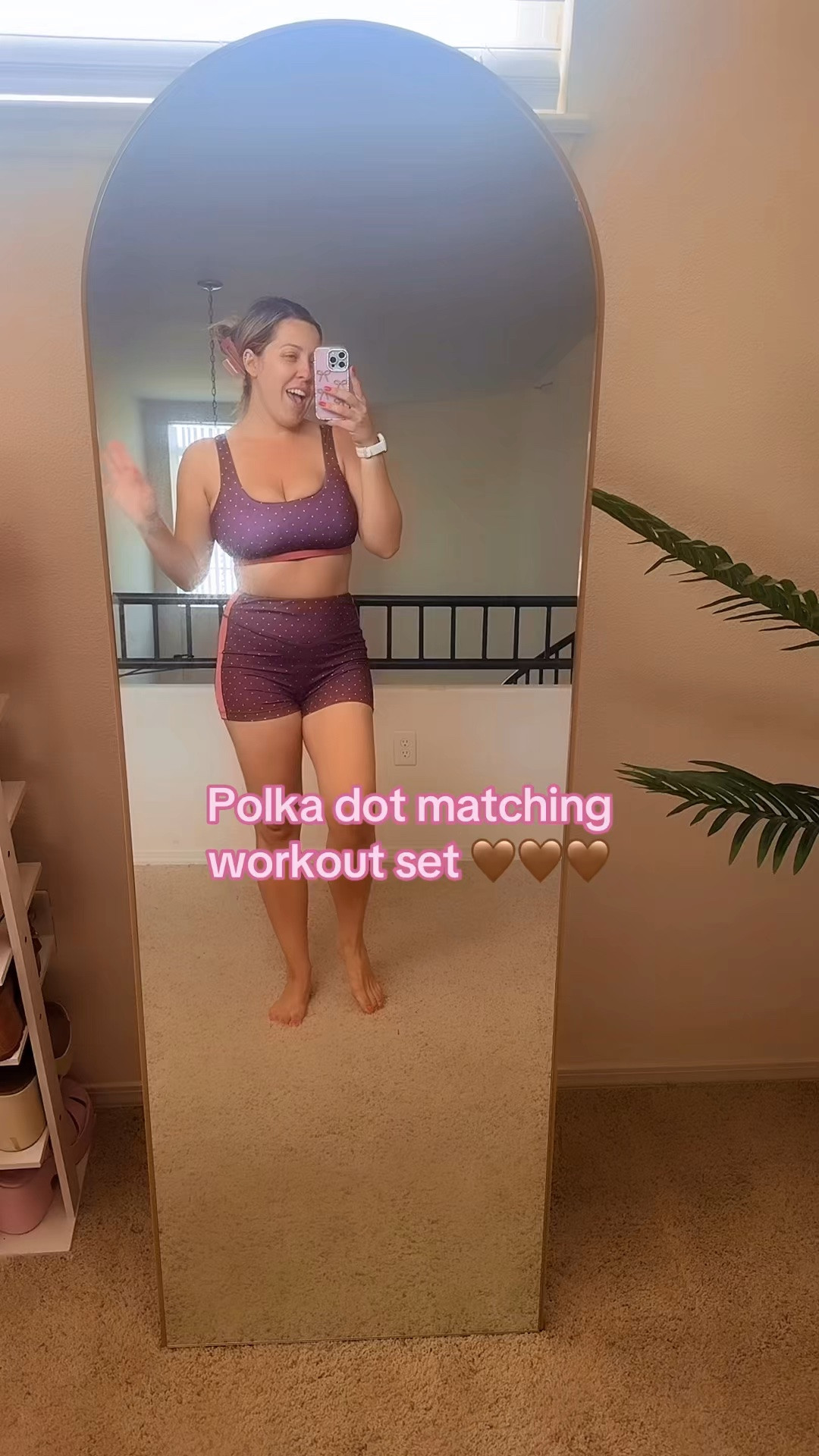 Matching polkadot workout set for women ￼
Workout set
Gym outfit
Workout outfit
Pilates outfit 
Pilates matching set

#LTKdayinmylife #LTKfitnessgoals #LTKgrwm