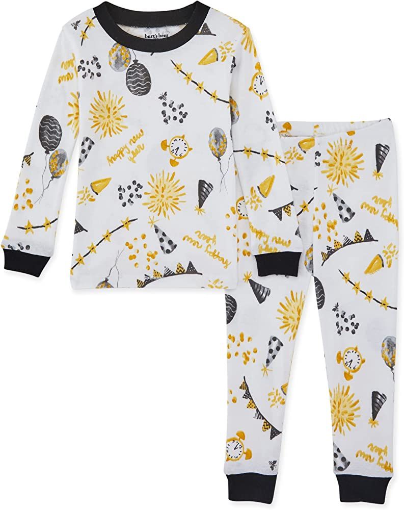 Burt's Bees Baby Baby Girls' Pj Set, Tee and Pant 2-Piece Pajamas, 100% Organic Cotton | Amazon (US)