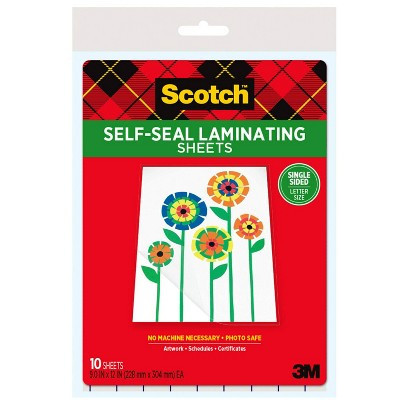 Scotch 10ct Self-Seal Laminating Sheets Letter Size | Target