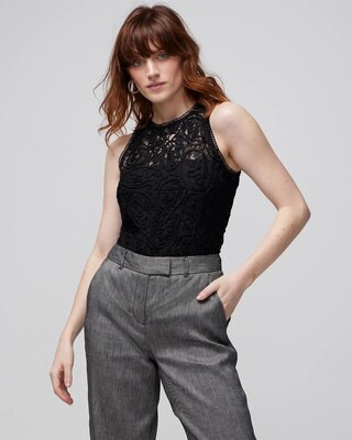 Sleeveless Lace Shell | White House Black Market