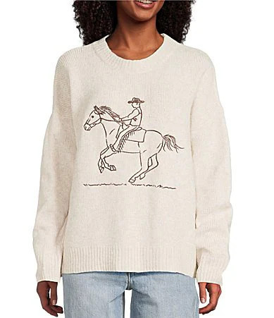 Bailey Rose Cowboy Horse Sweater - S | Dillard's