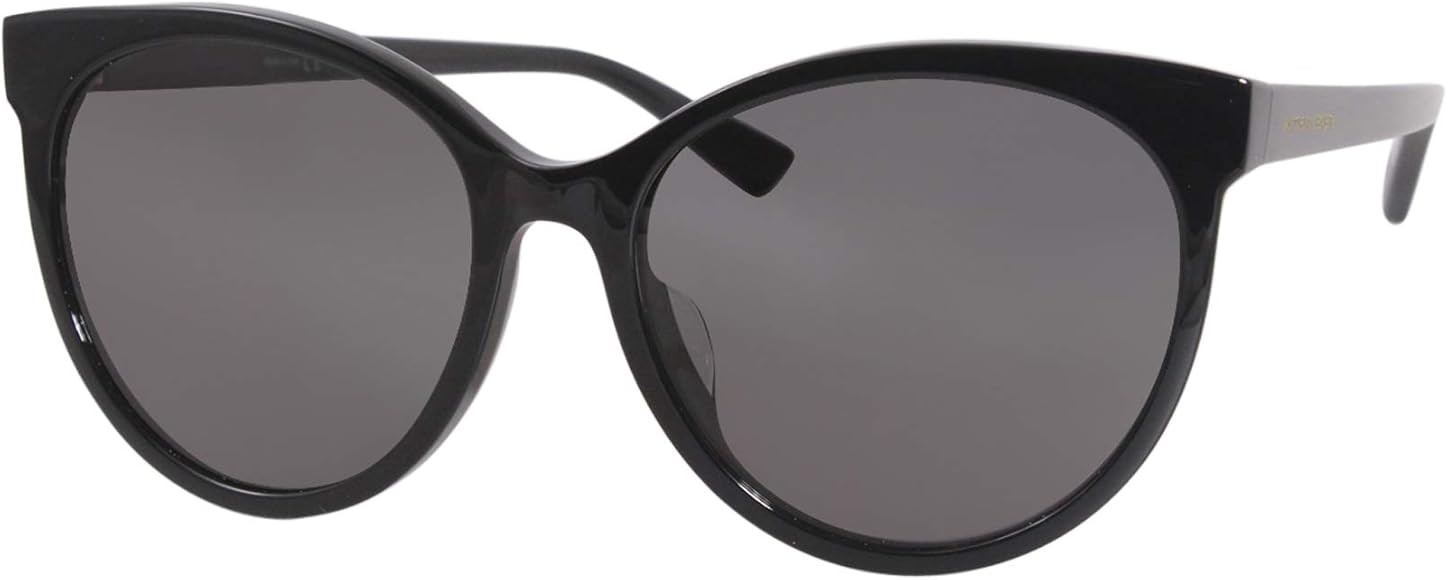Bottega Veneta Oval Sunglasses BV1022SK 001 Black 55mm 1022 | Amazon (US)