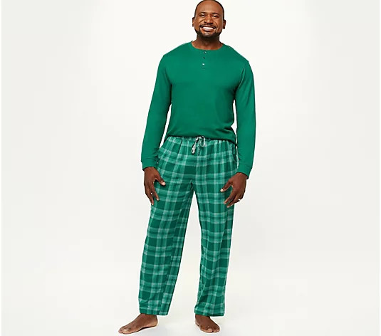 MUK LUKS Men's Regular Butter Knit Matching Pajama Set - QVC.com | QVC