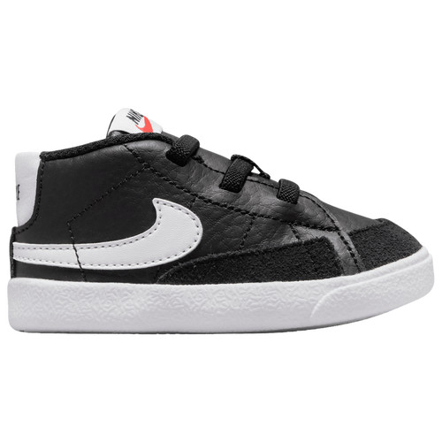 Boys Infant Nike Nike Blazer Mid Crib - Boys' Infant Shoe Black/White/Team Orange Size 03.0 | Kids Foot Locker (US)