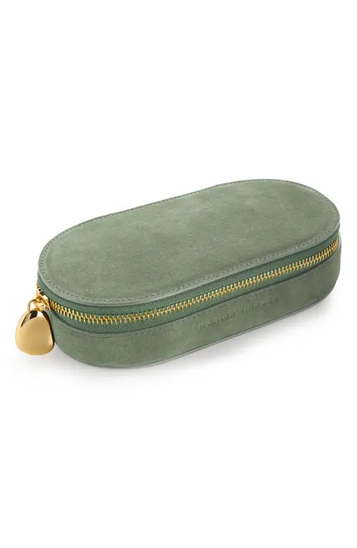 Monica Vinader Suede Jewelry Box in Olive at Nordstrom | Nordstrom