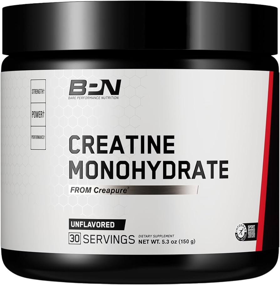 BARE PERFORMANCE NUTRITION, BPN Pure Creatine Monohydrate Powder by Creapure, 5g of Creatine per ... | Amazon (US)