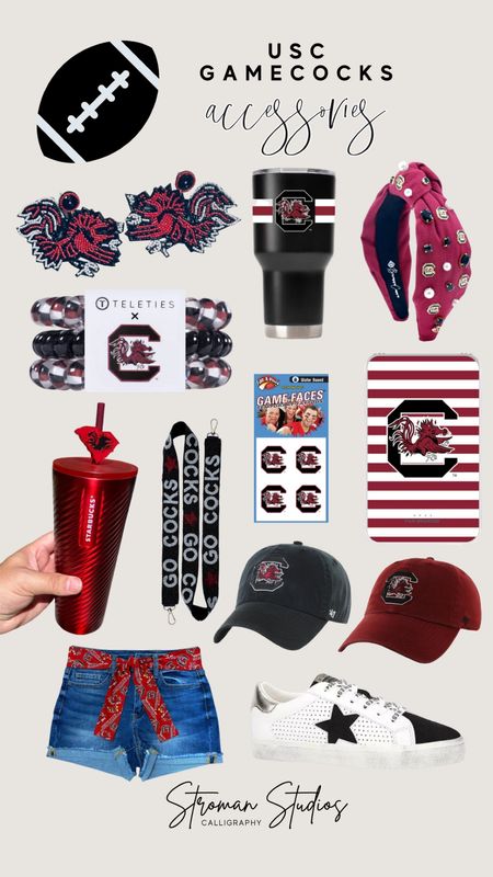 South Carolina Gamecocks Football Gameday Women’s Outfit Accessories #collegefootball #usc #southcarolina #scarolinagamecocks #gamecocks #secfootball #whattowear #footballgameoutfit #tailgating #tailgatingoutfit #gameday #gamedaywear #gamedayoutfit #leatherjacket #southcarolina #southcarolinagamecocks #gamecockyeti #footballseason #footballszn

#LTKunder50 #LTKU #LTKSeasonal