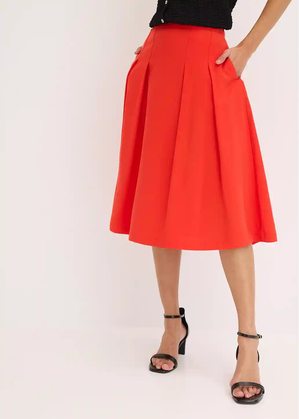 Faltenrock aus softem Viskosemix | Bonprix DE