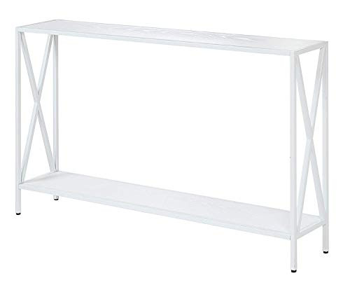 Convenience Concepts Tucson Console Table with Shelf, White | Amazon (US)