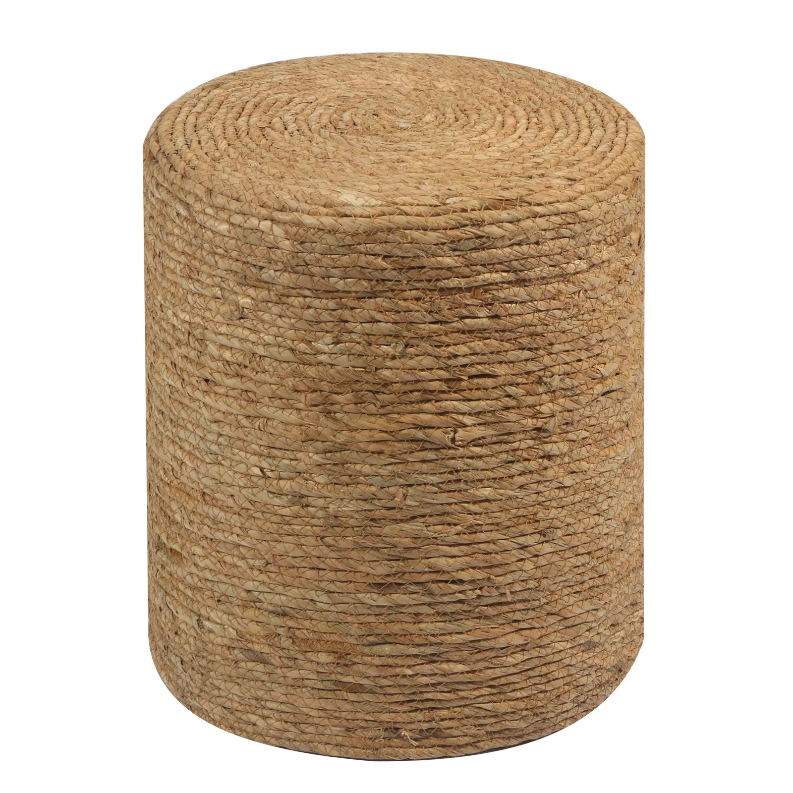 Mxfurhawa Pouf Ottoman Round Patio Foot Stool Outdoor, Natural Seagrass | Walmart (US)
