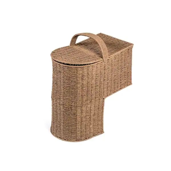 15.25" Storage Stair Basket With Handle by Trademark Innovations - Overstock - 18104846 | Bed Bath & Beyond