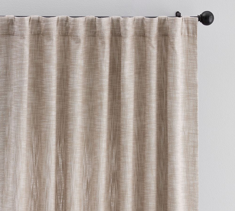 Seaton Textured Cotton Curtain | Pottery Barn (US)