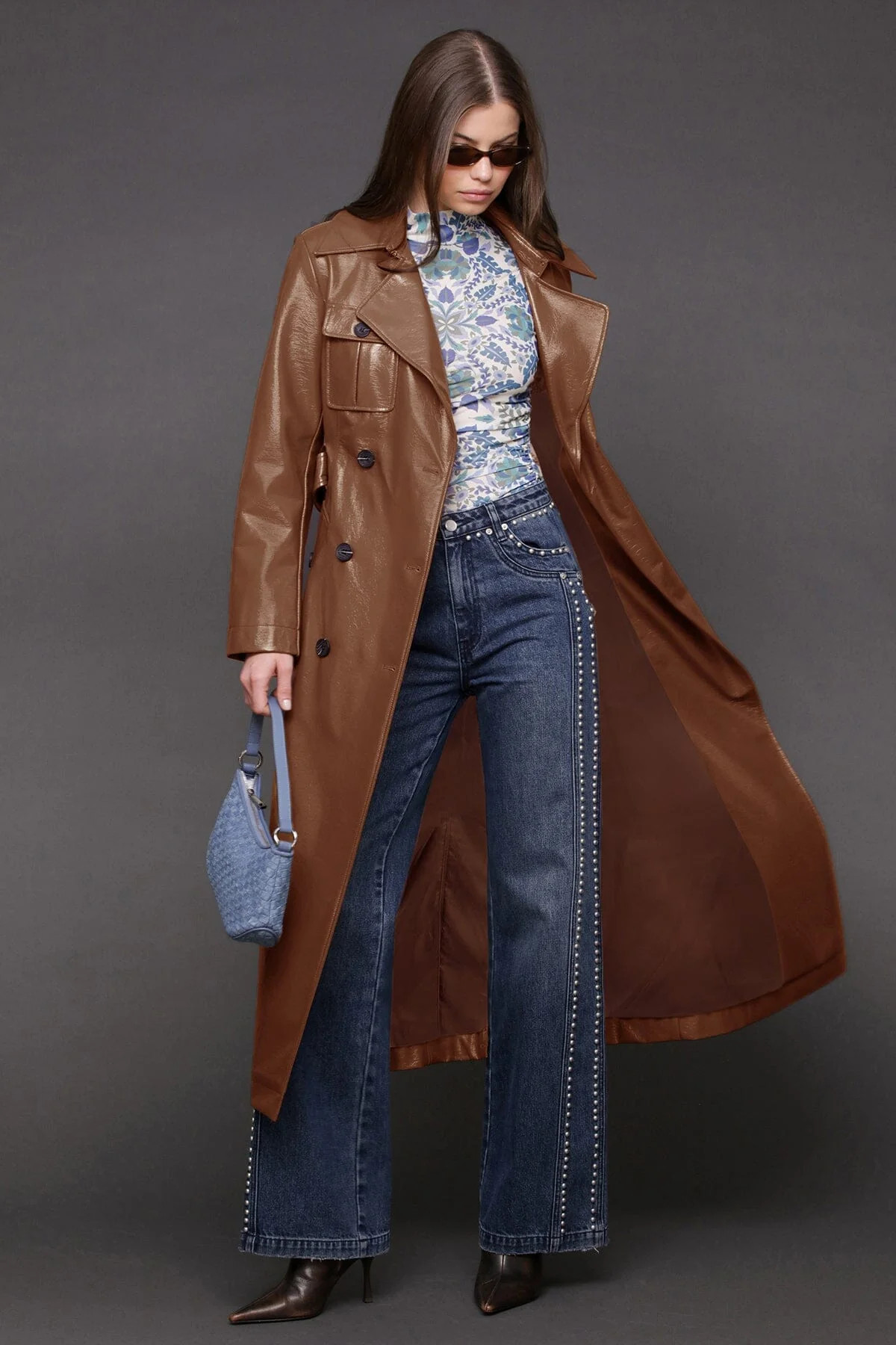 Faux-Ever Leather™ Belted Utility Trench Coat | Avec Les Filles